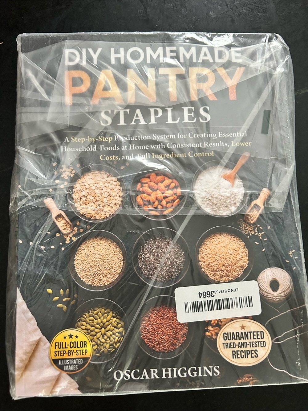 DIY Homemade Pantry Staples Cookbook — Black Cover by